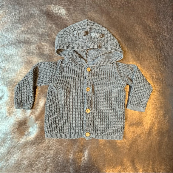 Baby Carter's Button Up Sweater With Hood - Picture 1 of 4